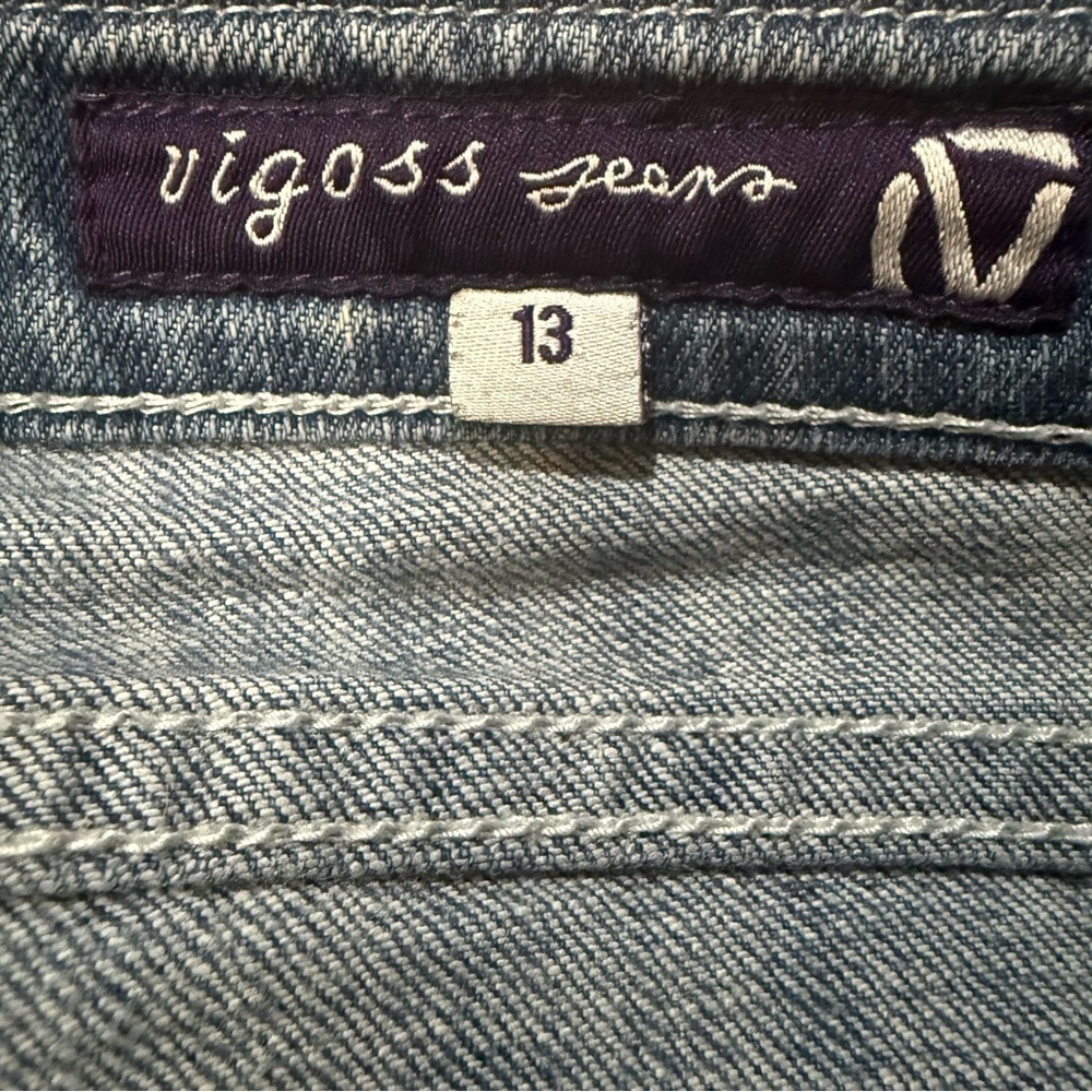 VIGOSS 🔥 Women’s Mid-Rise Distressed Bootcut Jeans 👖 Size 13 ✨ - Picture 7 of 15